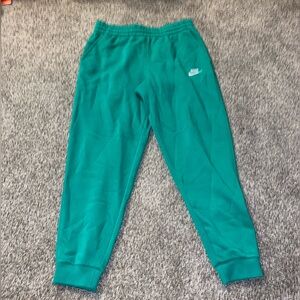 Green Nike sweatpants